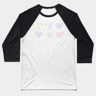 Iridescent heart pattern Baseball T-Shirt